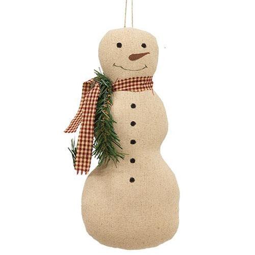 Large Primitive Snowman Hanger - The Fox Decor