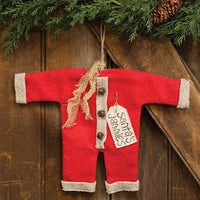 Santa's Jammies Red Small Hanger Ornament - The Fox Decor