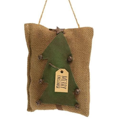 Merry Christmas Tree Pillow Ornament - The Fox Decor