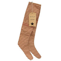 Thumbnail for 2 Set Red Ticking Stripe Fabric Stocking Ornament - The Fox Decor