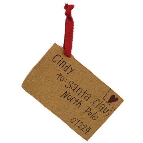 Santa Claus Letter Ornament From Cindy - The Fox Decor