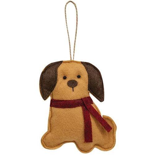 Felt Dog with Scarf Ornament - The Fox Decor