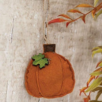 Orange Pumpkin Felt Ornament - The Fox Decor
