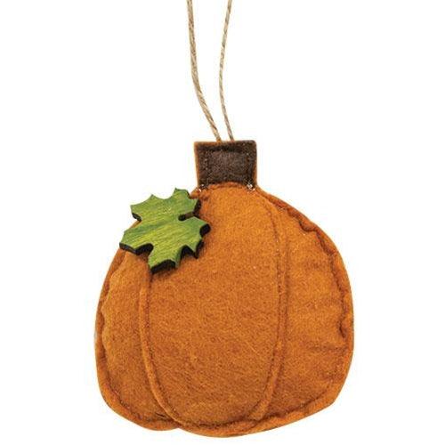 Orange Pumpkin Felt Ornament - The Fox Decor