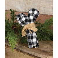 4 Set Black & White Check Stuffed Candy Canes 55 - The Fox Decor