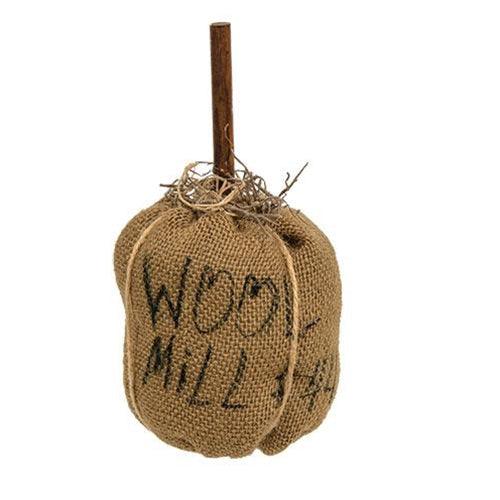 Burlap Wool Mill Pumpkin - The Fox Decor