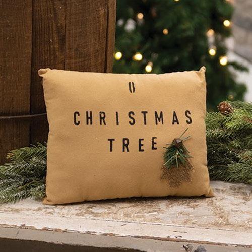 O Christmas Tree Primitive Pillow - The Fox Decor