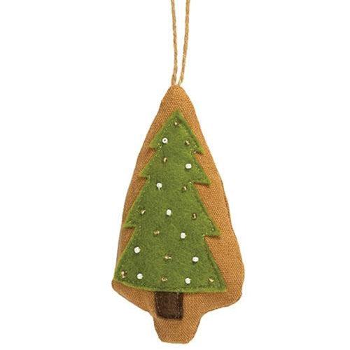 Beaded Christmas Tree Fabric Ornament - The Fox Decor