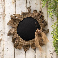 Primitive Plaid Black Eyed Daisy Hanger - The Fox Decor