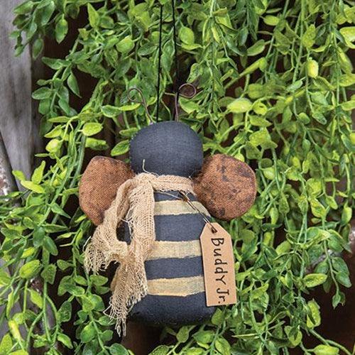 Primitive Stuffed Buddy Jr Bee Ornament - The Fox Decor