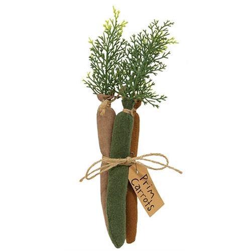 3 Set Prim Carrots Trio - The Fox Decor