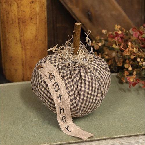 Tan & Cream Stuffed Gather Mini Pumpkin - The Fox Decor