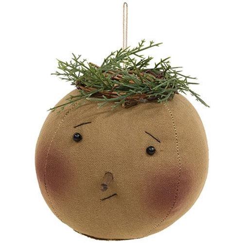 Primitive Snowgirl Head Hanger - The Fox Decor