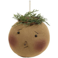 Primitive Snowgirl Head Hanger - The Fox Decor