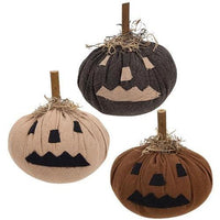Stuffed Mini Primitive Jack O Lantern 3 Asstd sold individually (not as a set) - The Fox Decor