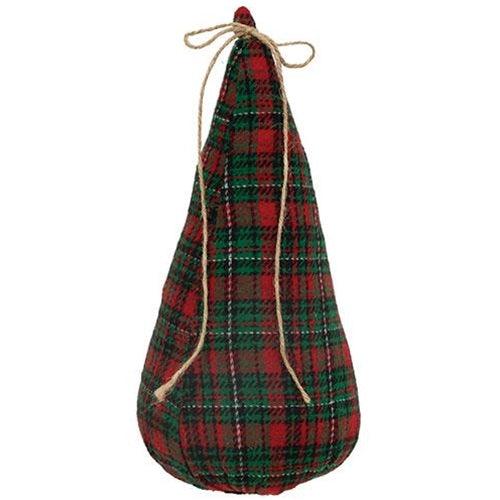 Stuffed Green & Red Plaid Christmas Tree 135 - The Fox Decor