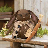 Peter Bunny Doll w Glasses & Carrot - The Fox Decor