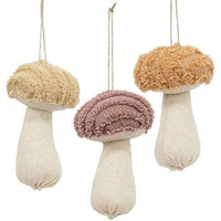 Chenille Stuffed Mushroom Ornament 3 Asstd - The Fox Decor