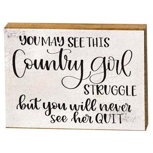 You May See This Country Girl Block - The Fox Decor