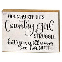 You May See This Country Girl Block - The Fox Decor
