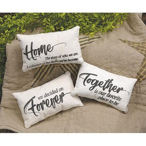 Home Together Forever Rectangle Pillow 3 Asstd