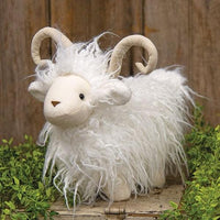 Stuffed Angora Ram - The Fox Decor