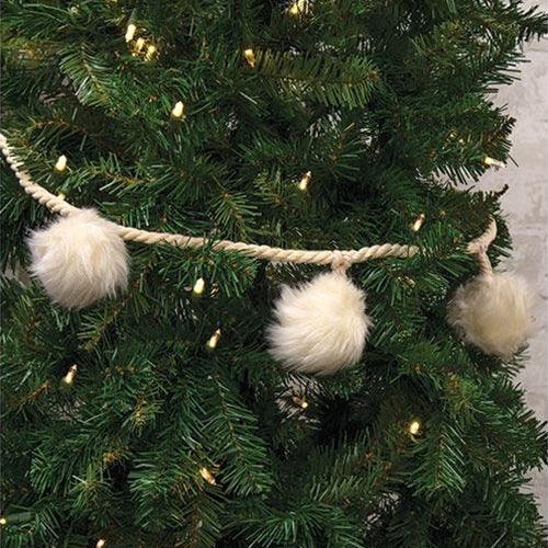 Furry Pom Pom Garland - The Fox Decor