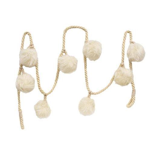 Furry Pom Pom Garland - The Fox Decor