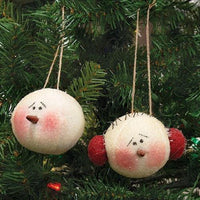 Snowman Head 2 Asstd - The Fox Decor