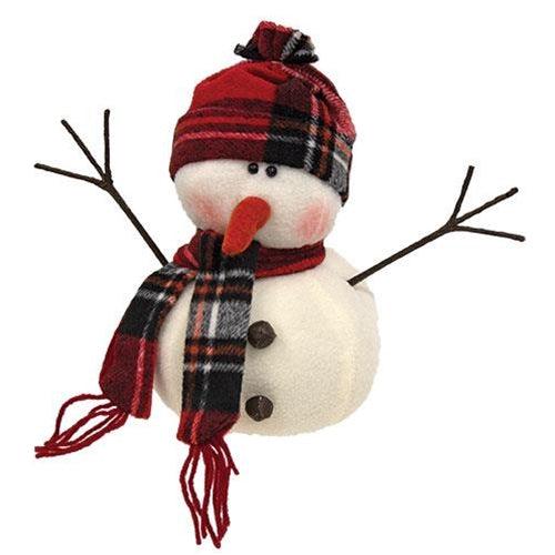 Winter Tartan Plush Snowman - The Fox Decor