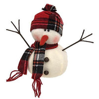 Winter Tartan Plush Snowman - The Fox Decor