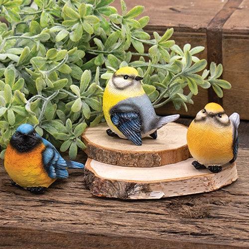 Mini Resin Multicolored Bird 3 Asstd - The Fox Decor