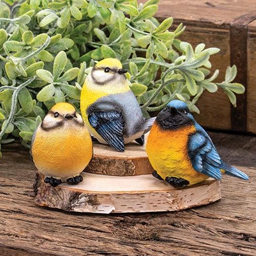 Mini Resin Multicolored Bird 3 Asstd - The Fox Decor