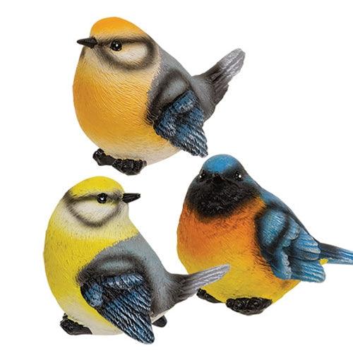 Mini Resin Multicolored Bird 3 Asstd - The Fox Decor