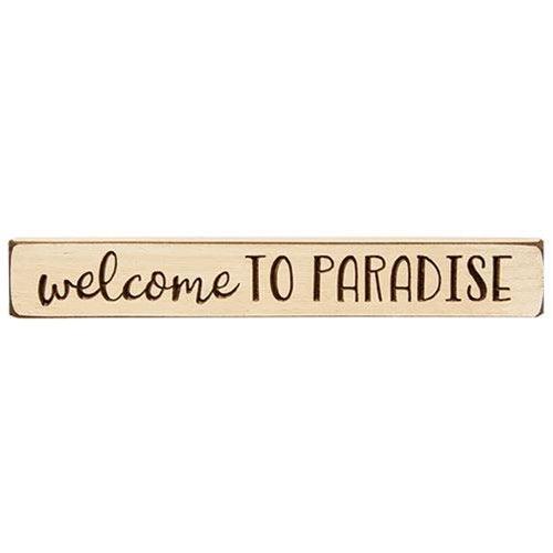 Welcome to Paradise Engraved Block 12 - The Fox Decor