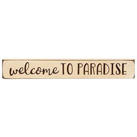 Welcome to Paradise Engraved Block 12 - The Fox Decor