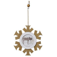 Merry Christmas Nordic Moose Wood Ornament - The Fox Decor