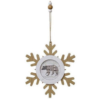 Happy Holidays Nordic Bear Wood Ornament - The Fox Decor