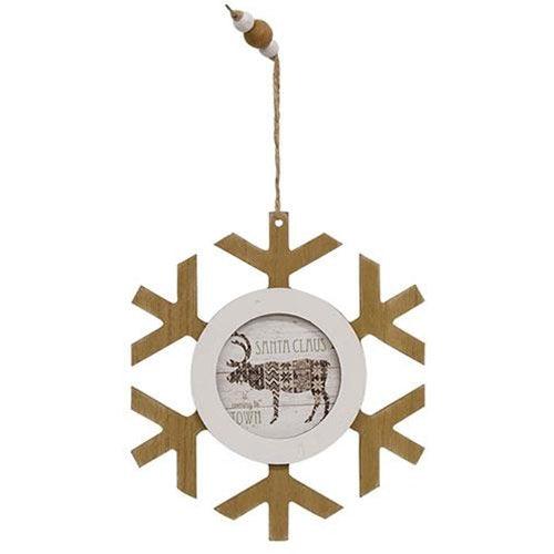 Santa Claus Nordic Reindeer Wood Ornament - The Fox Decor