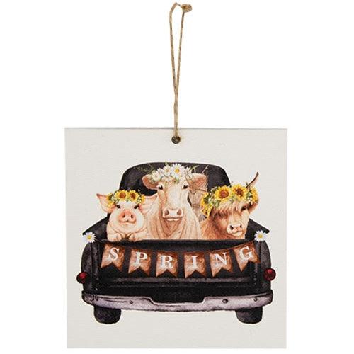 Barnyard Friends Spring Truck Ornament 2 Asstd - The Fox Decor