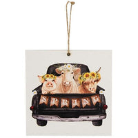 Barnyard Friends Spring Truck Ornament 2 Asstd - The Fox Decor