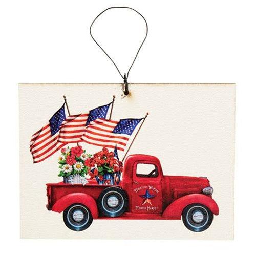 Frontier Woman Flower Market Truck Ornament - The Fox Decor