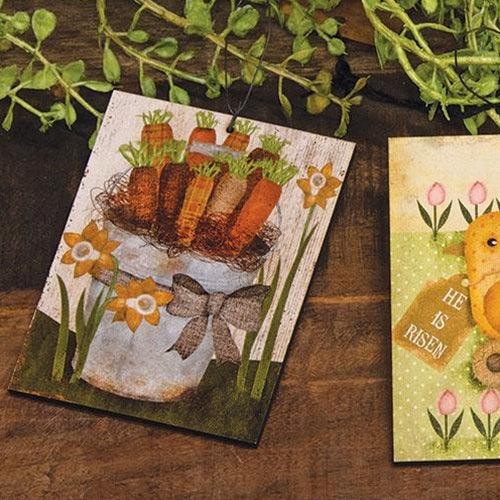 Primitive Carrots & Daffodils Ornament - The Fox Decor