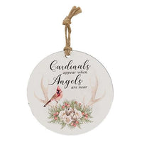 Cardinals Appear When Angels Are Near Round Ornament - The Fox Decor