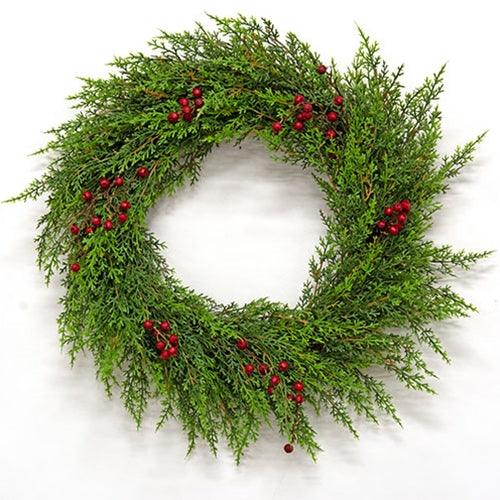 Red Berry & Cedar Wreath 20 - The Fox Decor