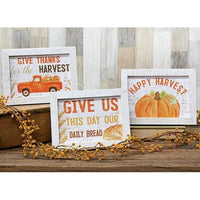 Give Thanks for the Harvest Easel Sign 3 Asstd - The Fox Decor