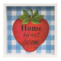 Home Sweet Home Strawberry Framed Box Sign - The Fox Decor