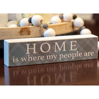 Home Is Where My People Are Plaid Block - The Fox Decor