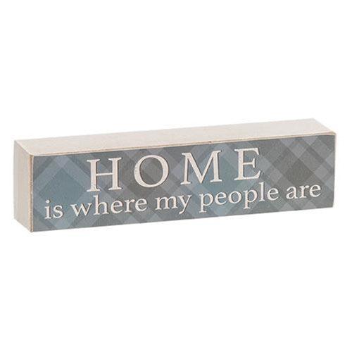 Home Is Where My People Are Plaid Block - The Fox Decor