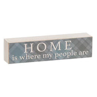 Home Is Where My People Are Plaid Block - The Fox Decor